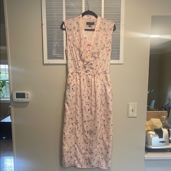 Ted Baker Flamingo Pink Sleeveless Dress - Picture 1 of 5